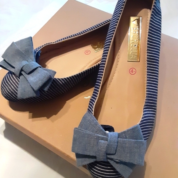 Brunella Striped Ballet Shoes - Picture 1 of 8
